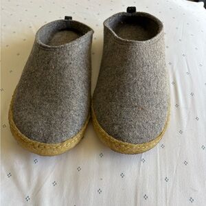 Grey Felt Slip-On Loafers for Men